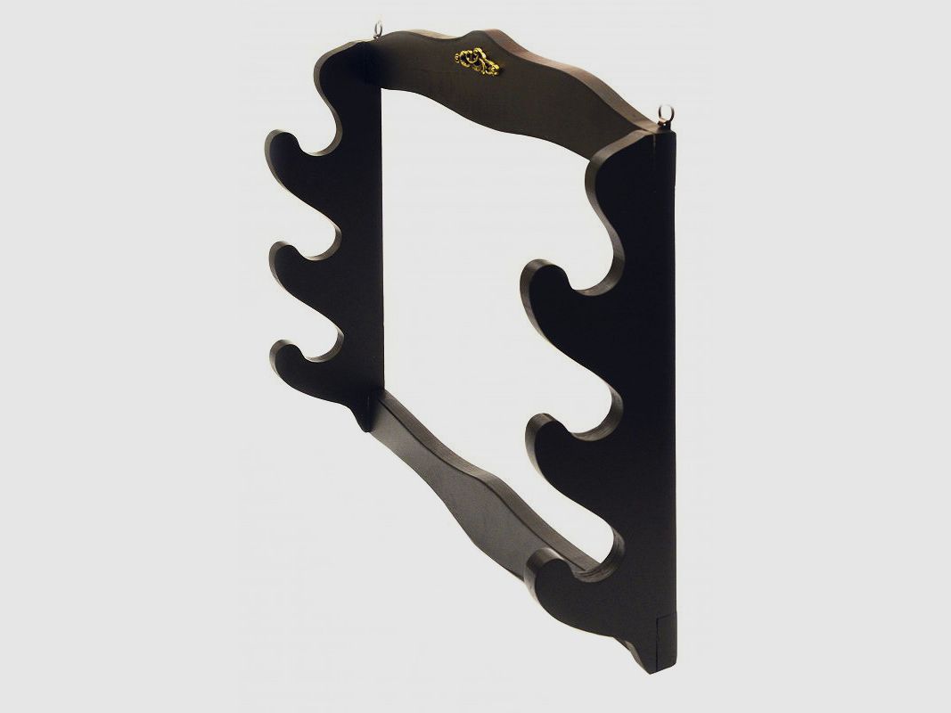 Wooden wall display for three swords