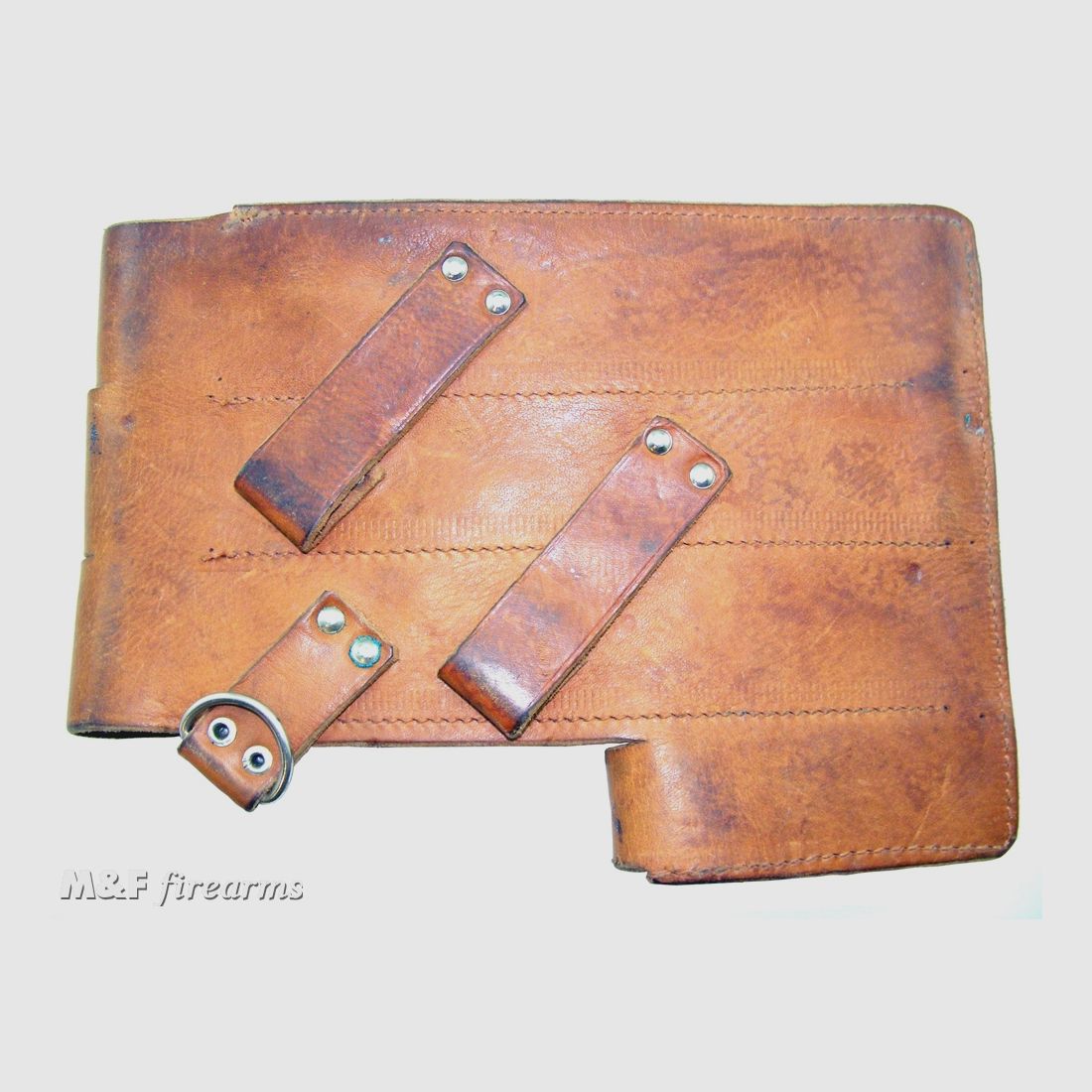 Norwegische Magazintasche für 3 Magazine MP 38 MP 40 & MP STEN sowie kleine Tasche für Magazinlader Naturleder