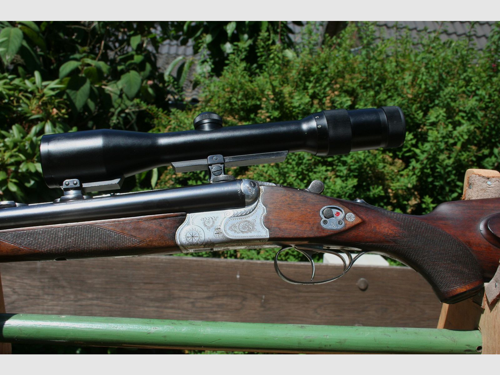 Krieghoff "Drilling" 7 x 65R, 16/70 Schrot mit Einstecklauf Krieghoff 22 Win.mag, Zielfernrohr Carl Zeiss 1,5 - 6 x 42