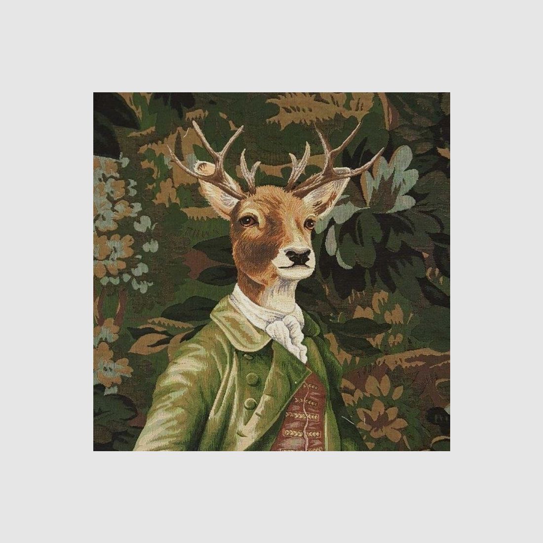 Lovergreen Kissen Motiv Kissen Hirsch grne Jacke