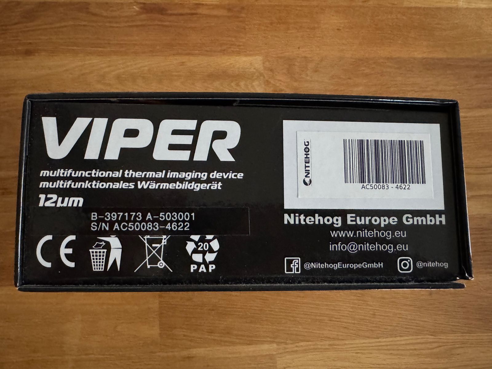 Nitehog TIR-M35 AC Viper Wärmebildvorsatzgerät (Gen. 1) SOFORT EINSETZBAR, da geladene) Batterie und 62er Rusan-Adapter inklusive