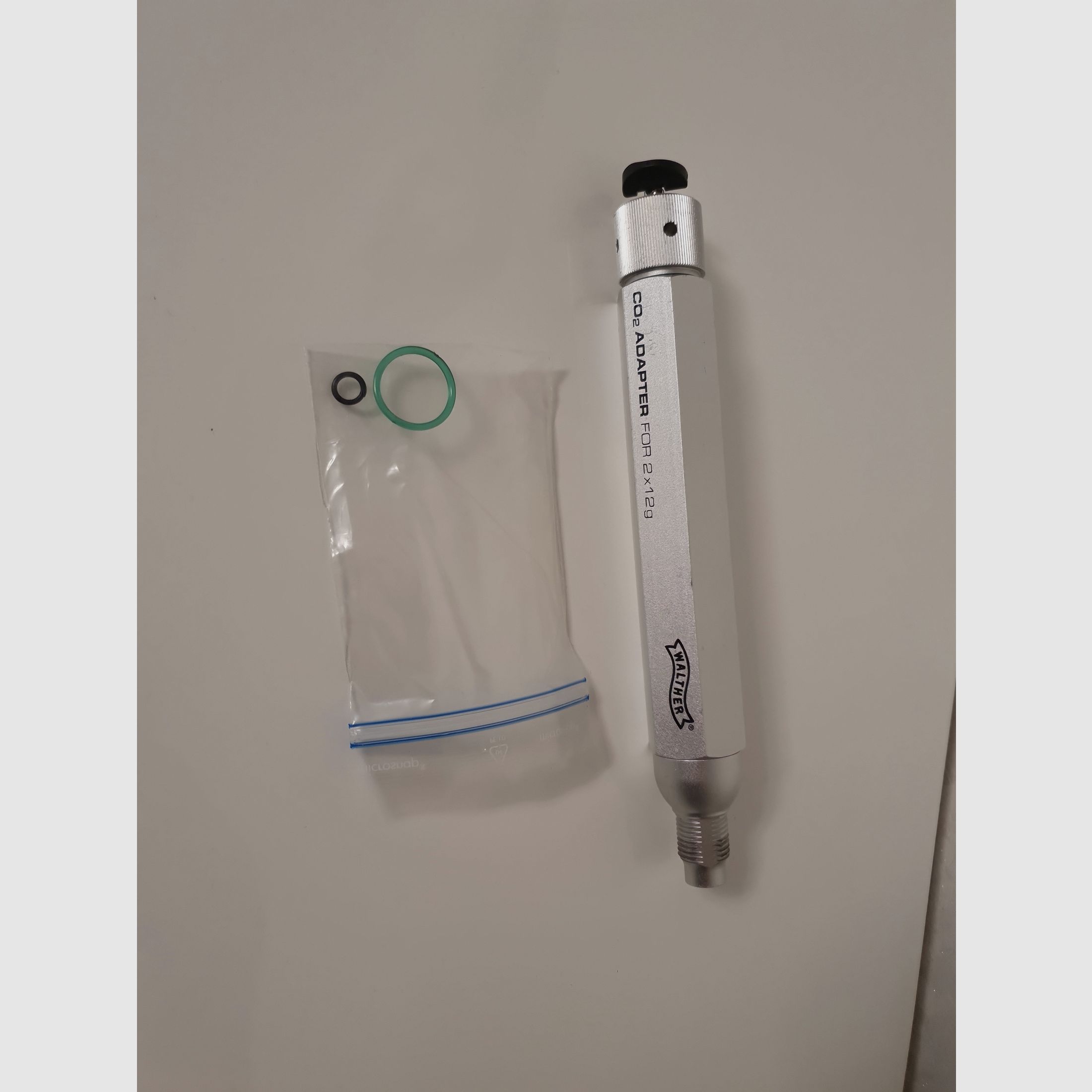 Adattatore CO² per 2x 12g di WALTHER con guarnizione di ricambio