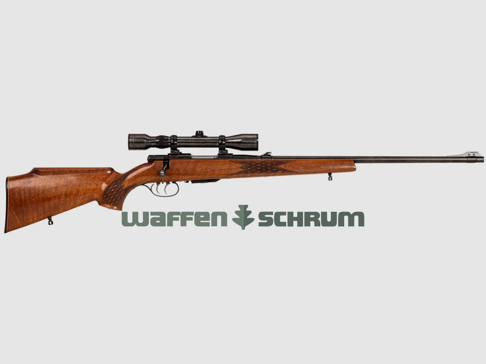 Anschütz 1532 .222Rem, ZF Geco 4x40 Abs 1, fixed mount, barrel length: 60 cm