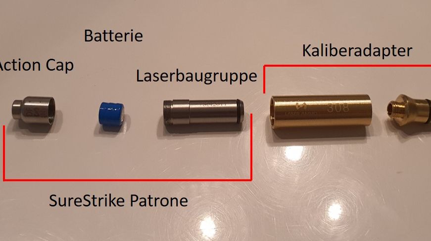 Die SureStrike Cartridge mit .308 Adapter