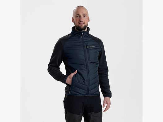 Moor Padded Jacket with Knit - Dark Blue - Size: 2XL