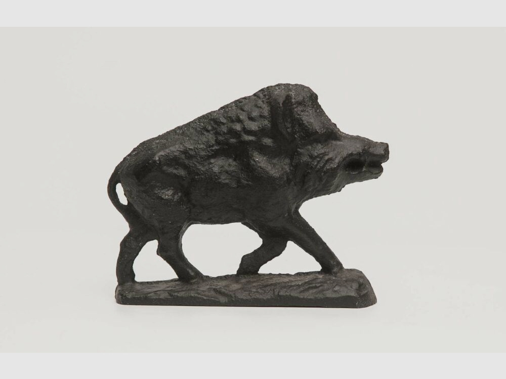 Guss Keiler massiv Kunstguss Jagd Deko groß