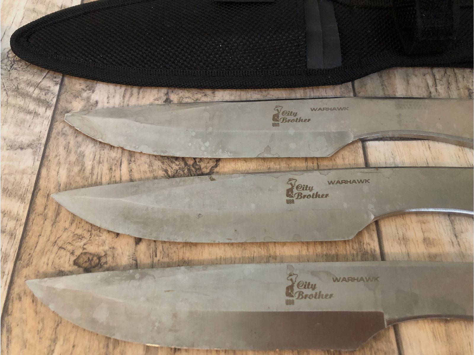 Ensemble de couteaux de lancer, Walther, City Brother Warhawk, Wild Cat, Haller