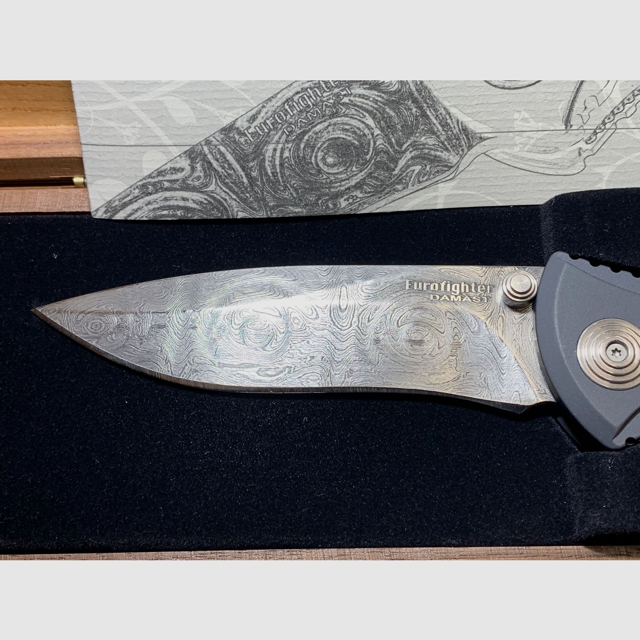 BÖKER DAMAST EUROFIGHTER TASCHENMESSER 