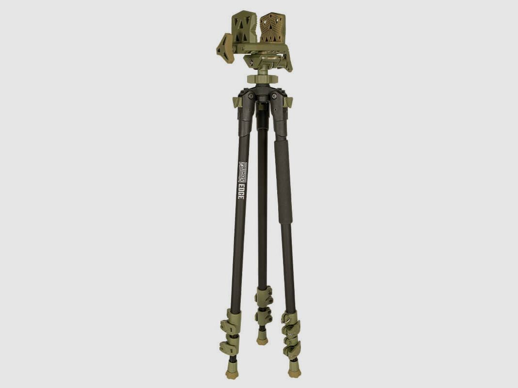 Primos Edge Aluminum Shooting Stick Dark Earth, with Gun Clamp Green, image 2 of 6