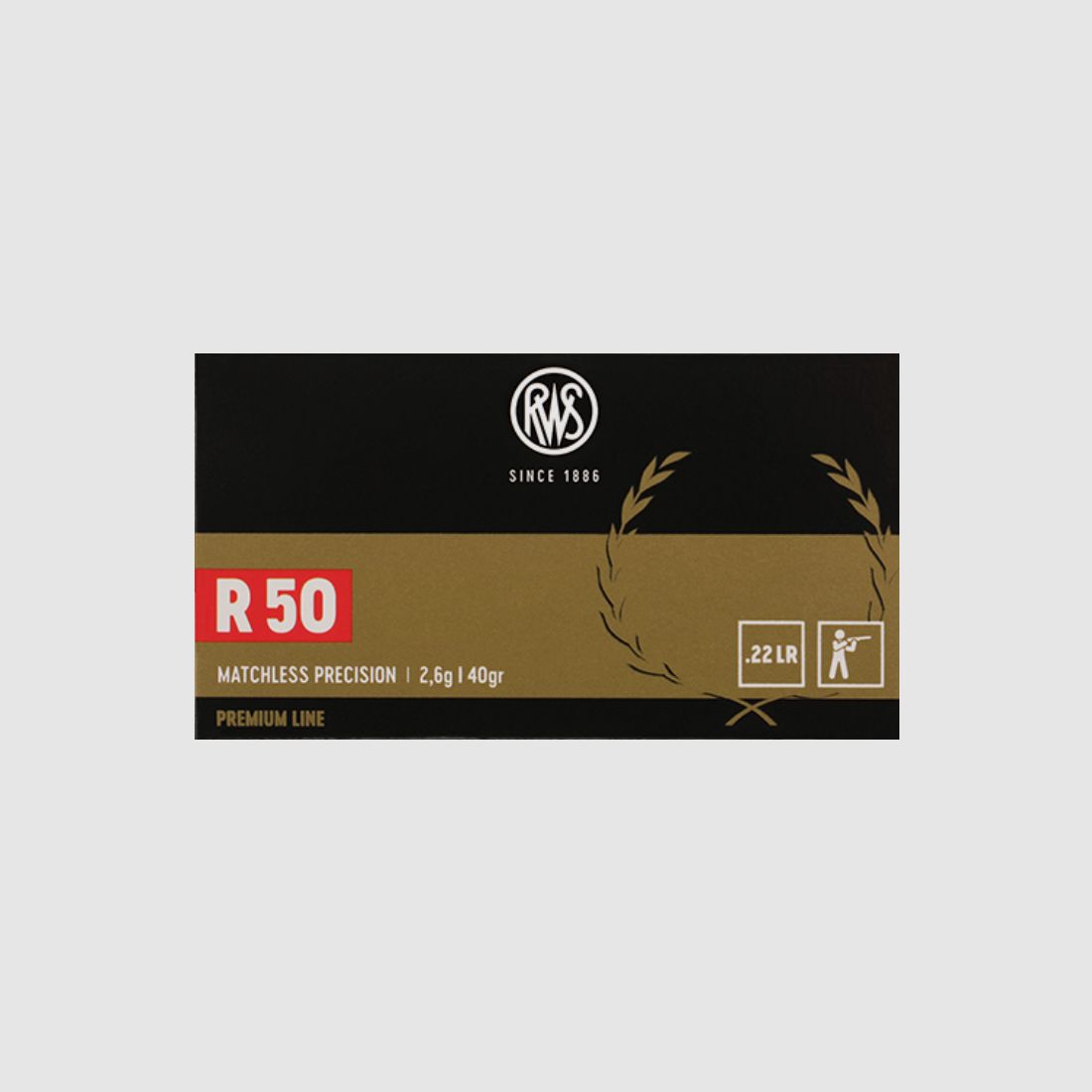 RWS 2134187 .22 lr R50 Randfeuerpatronen Matchless Precision 2,6g 40gr 50Stk.