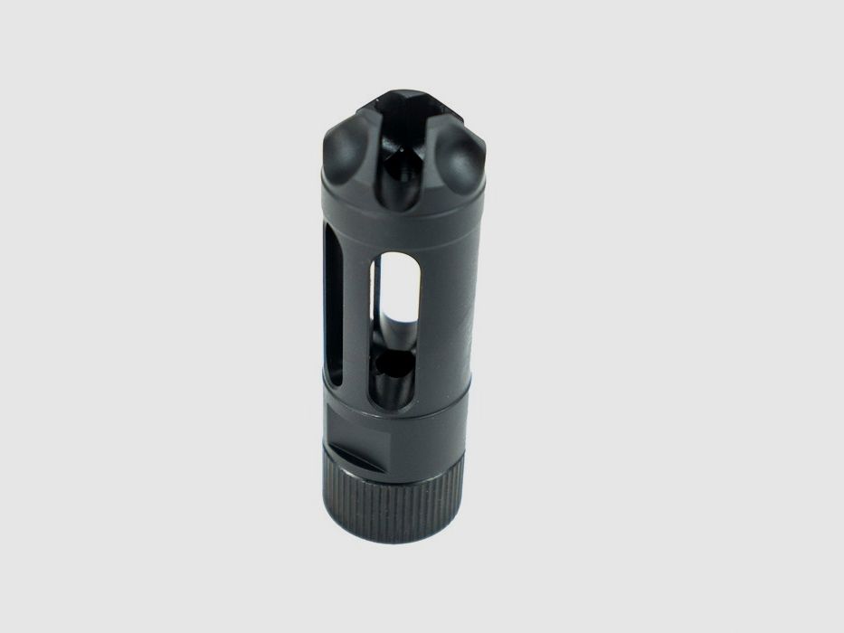 FAXON FIREARMS MUZZLOK® 5.56X45MM FAXON FIREARMS MUZZLOK 5.56X45 NATO PORTED FLASH HIDER NITRIDE NERO, immagine 4 di 6