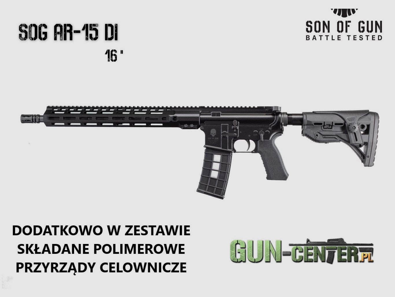 SOG AR-15 semi-automatic rifle cal. 5,56x45mm / .223 Rem., 16" barrel, image 1 of 2