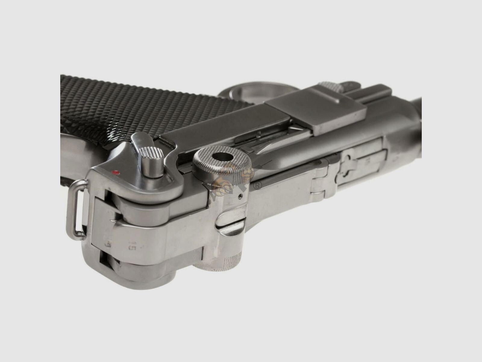 WE P08 "Ari-08" GBB in metallo completo argento -F-