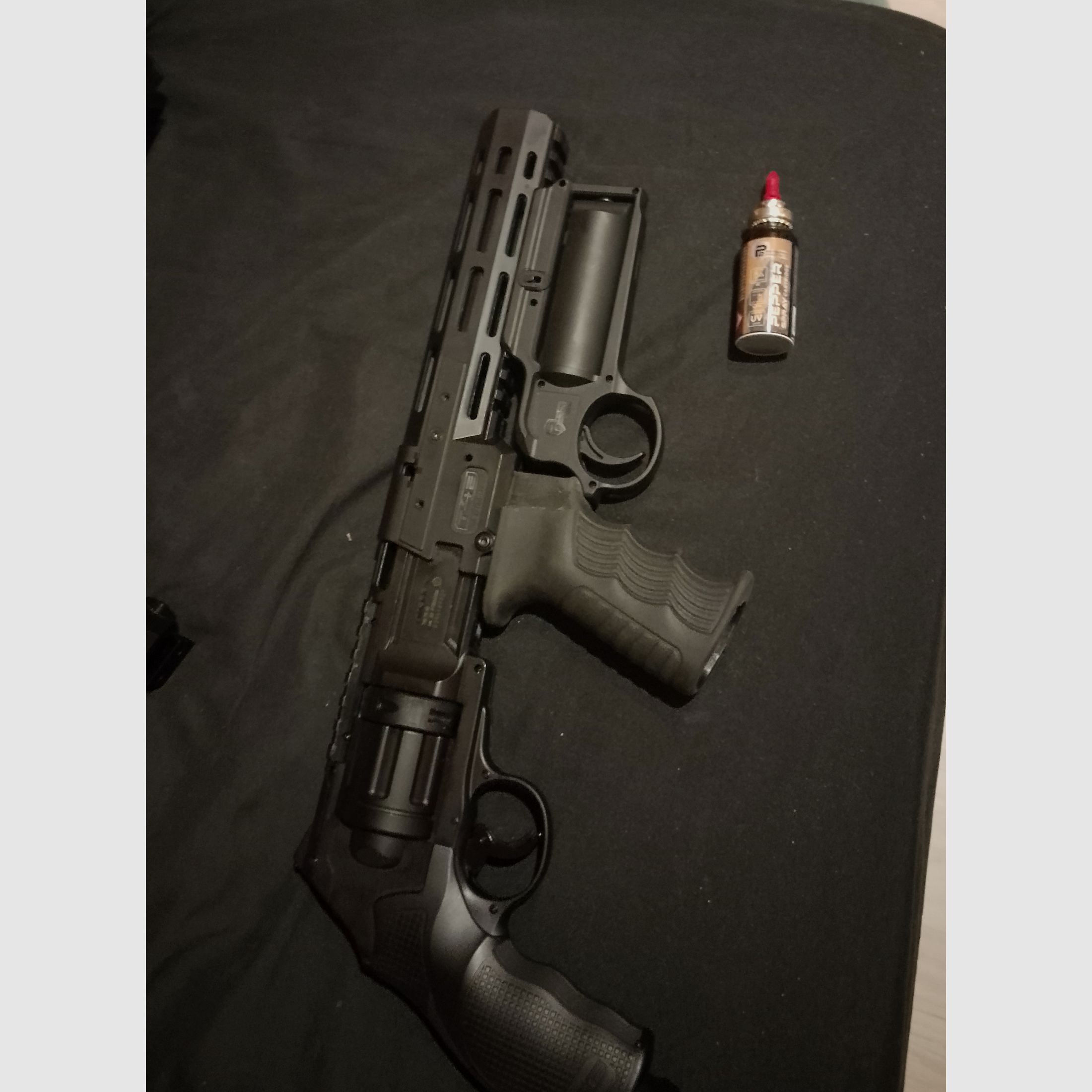 3-9x40 scope op Long T4e HDR50 Tactical Rifle Kit Rot Punkt rubber bullets RAM Paintball Marker Cal .50 Set laser CO2 capsules Revolver Pepper Launcher lange barrel optioneel Holo Visier Red DOT