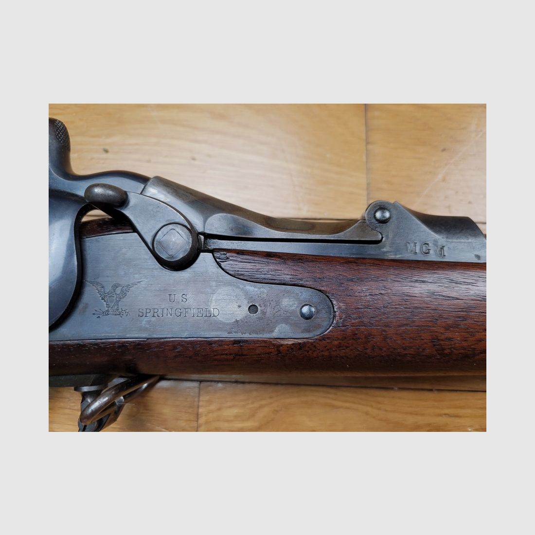 Exceptional Trapdoor Rifle Model 1884 – Springfield Arsenal – powerful caliber 45/70 – from March 1887 for the US Army – mythical weapon of the Wild West – museum condition, image 5 of 30