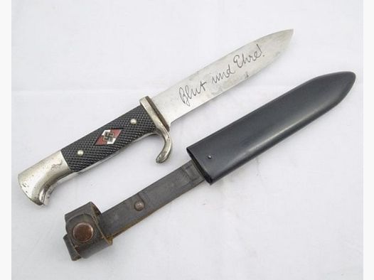 Original Fahrtenmesser HJ mit Motto aus Wk2 (Boker Solingen)