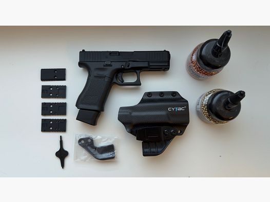 Glock 19 Gen 5 MOS 4mm stalen bb’s CO2