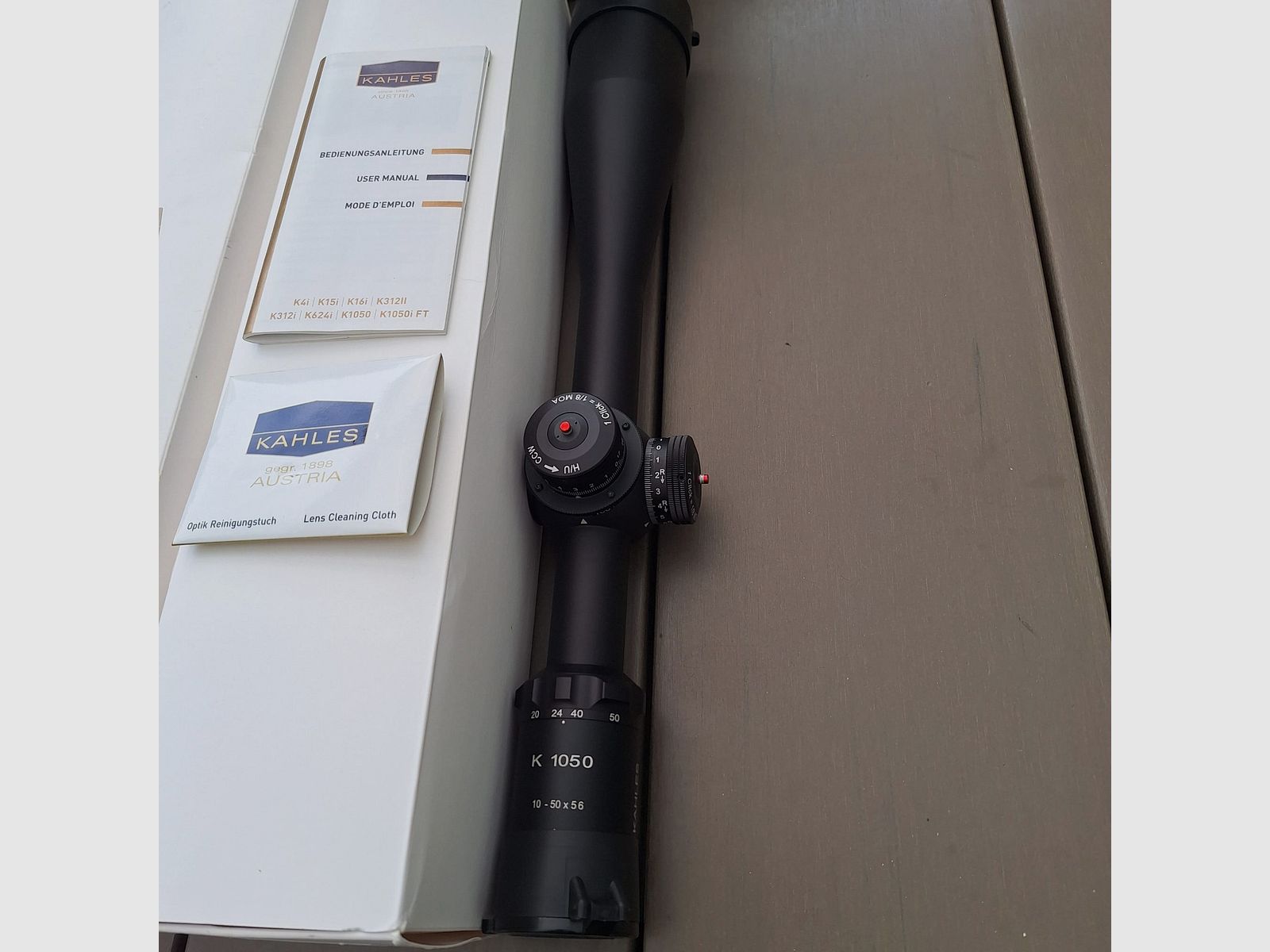 Kahles K1050 scope in 10-50x56mm