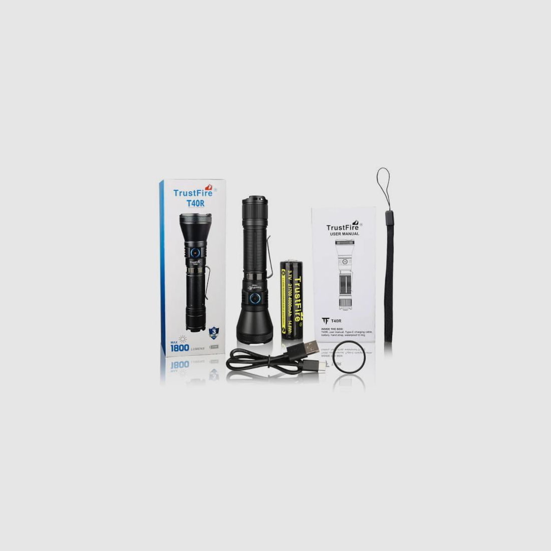 TrustFire T40R Taktische Taschenlampe, Bild 4 von 4