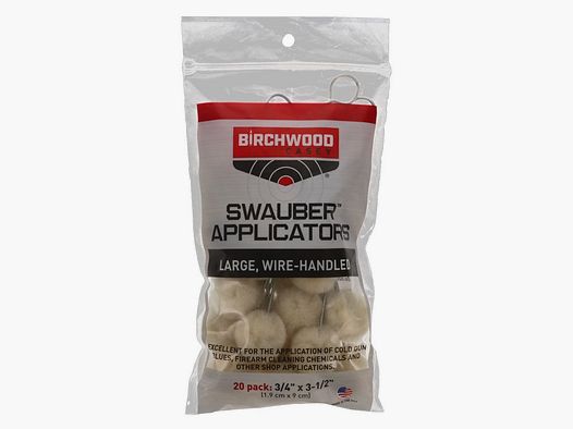 Birchwood Casey Swauber Applicators Birchwood 20-Pack