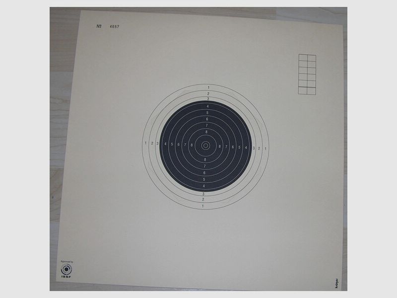 Zielscheibe KK Gewehr Trägerscheibe mit Spiegel 50m, geschlitzt 200x