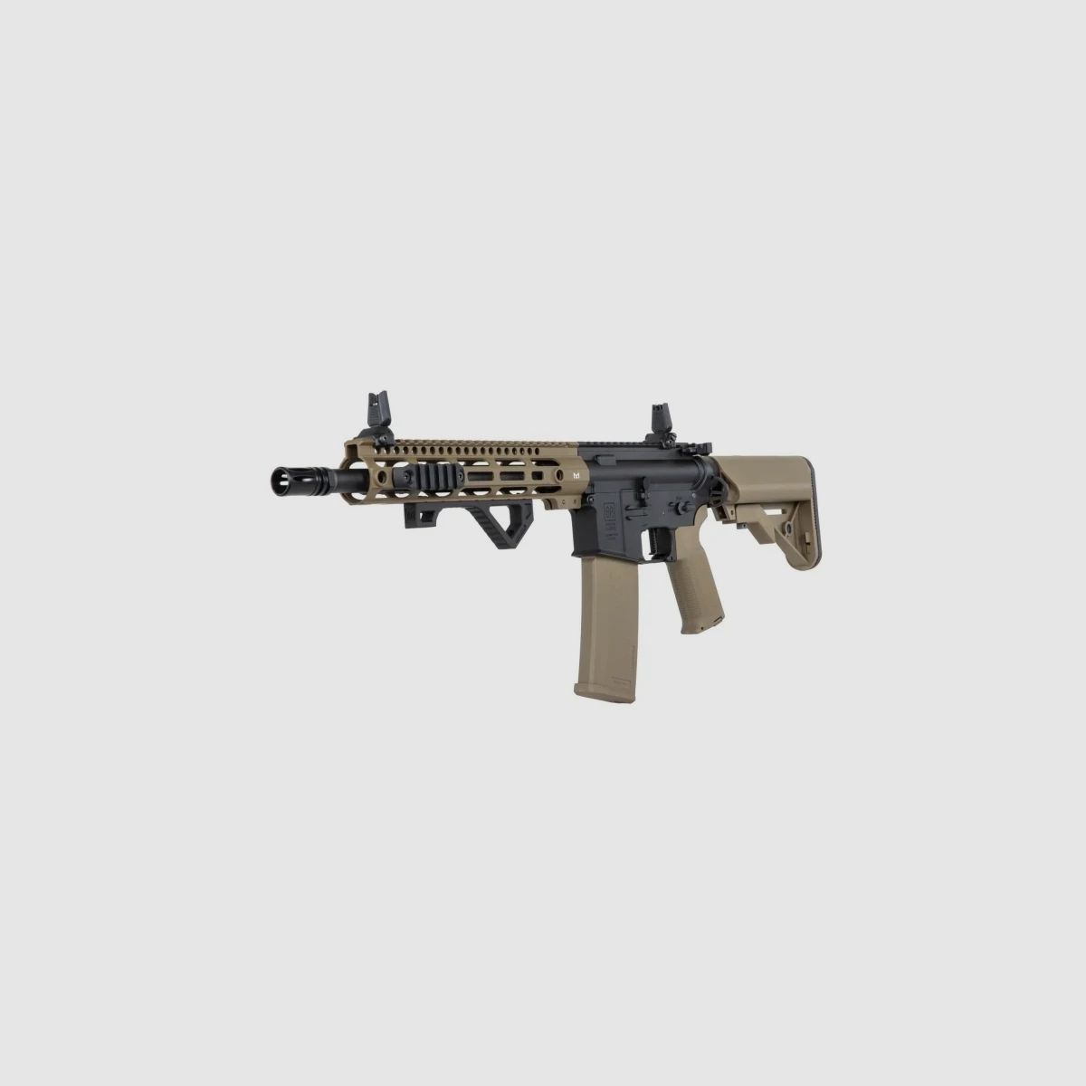 SA M4 Carbine M-LOK (SA-P20 PRIME™ Aster II ETU BLDC™) Rifle Airsoft Libre a partir de 18 - Negro/Tan -F-