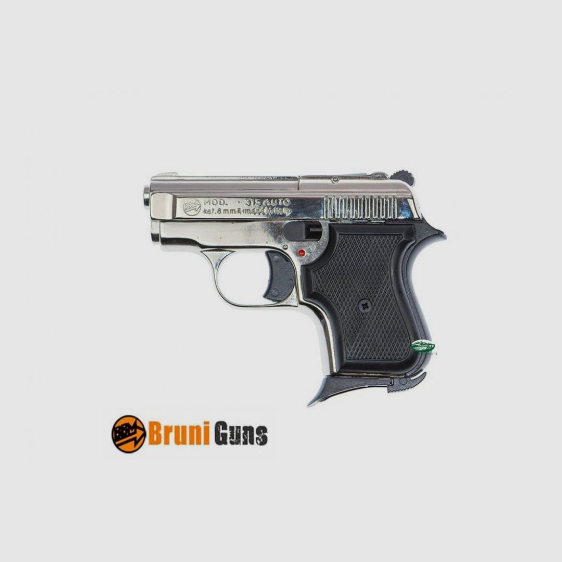 BRUNI Pistole Gt Baby 315 auto Kal. 8 mm nickel