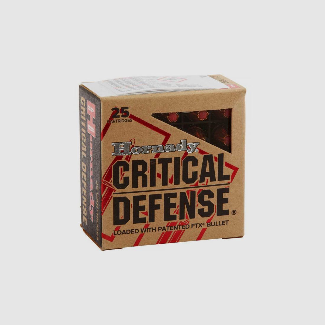 HORNADY CRITICAL DEFENSE 9MM LUGER - 7.5G/115 GRS. - FTX - 25 PIECES