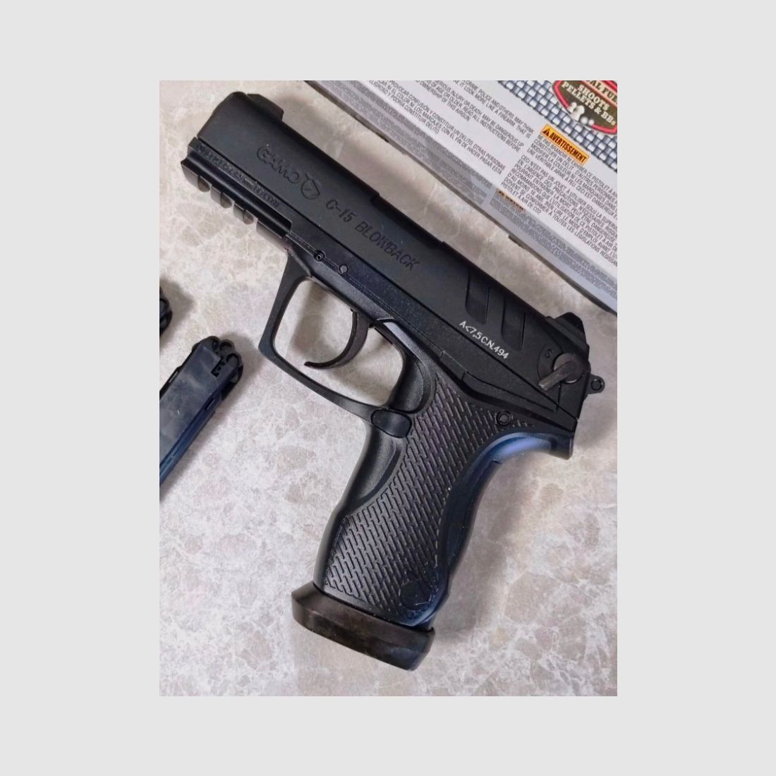 NEU Gamo C-15 Blowback CAL 4,5 schwarz CO2 Pistole