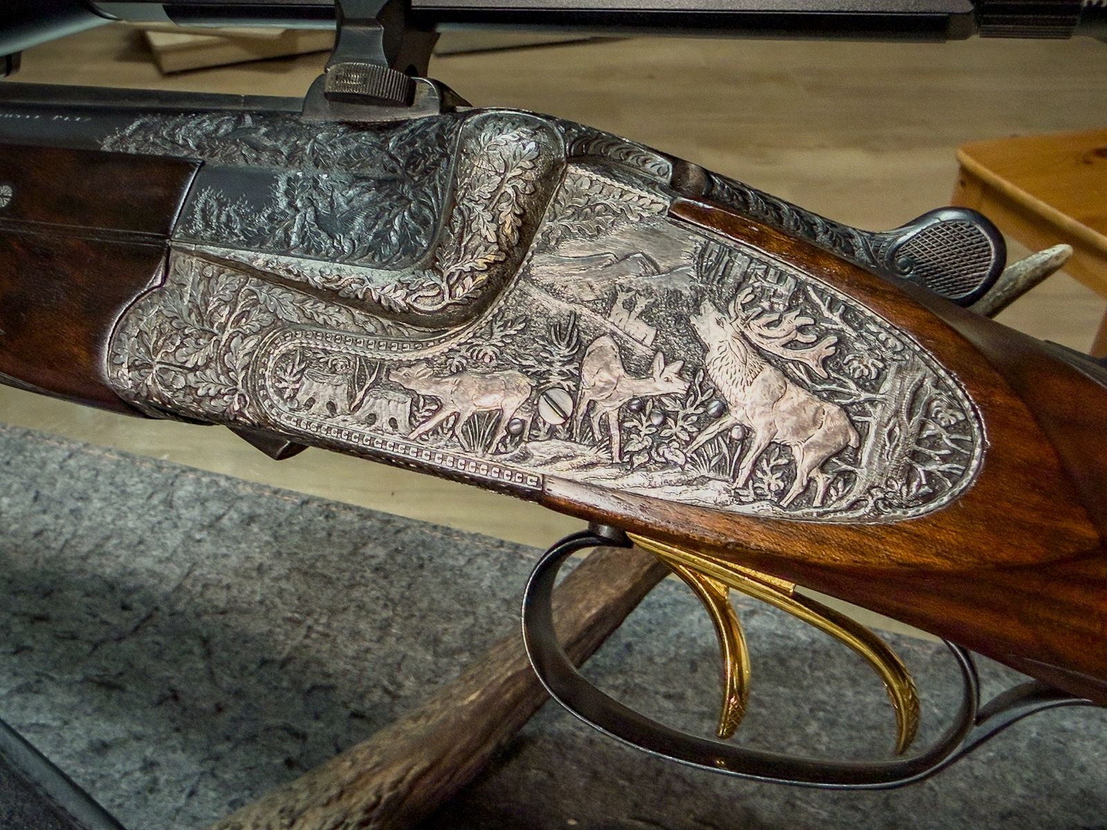 BBF 7X65R / 12/70 with 5.6×52 R insert barrel – from the possession of Gerhard Stauch (GDR) with interchangeable barrel