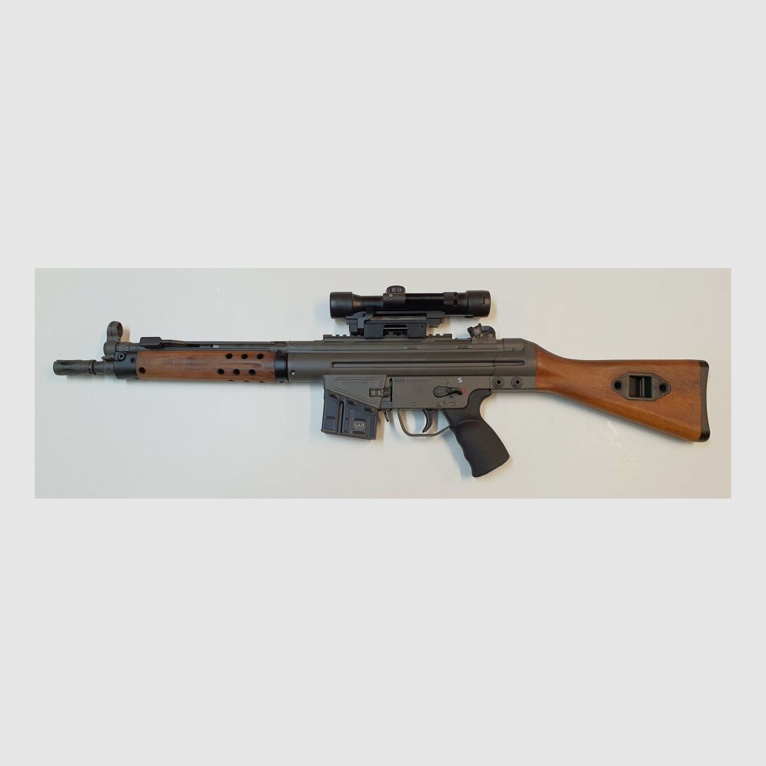 Heckler & Koch clamp / quick-release mount, Picatinny HK762A1 / HK416 / HK417 / MR308 / MR223 / D34mm H50mm
