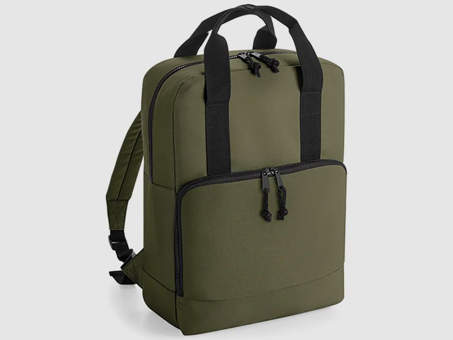 Sac à dos réfrigérant à double poignée en recyclage olive