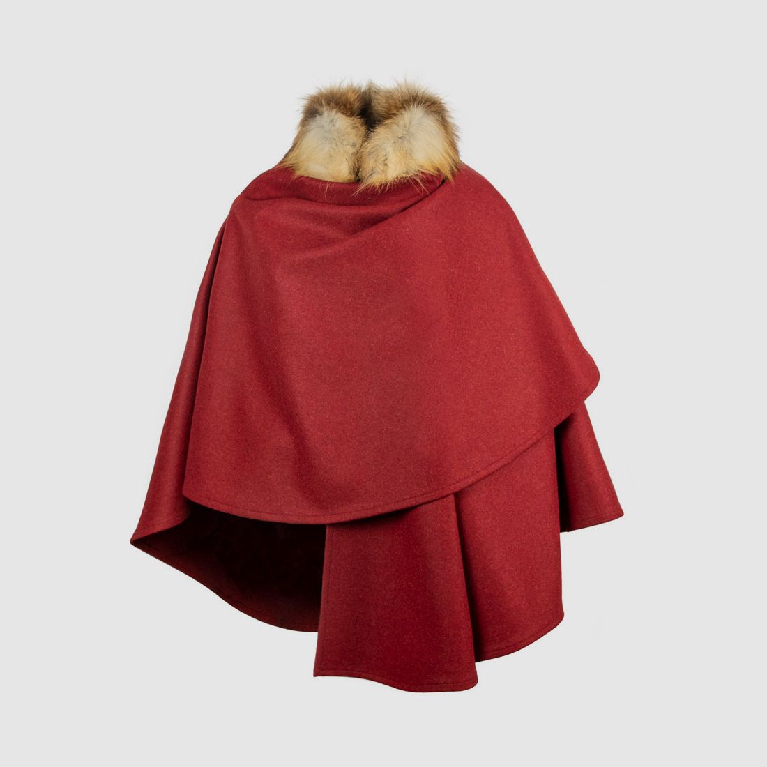 Loden cape "Forest Fairy", red