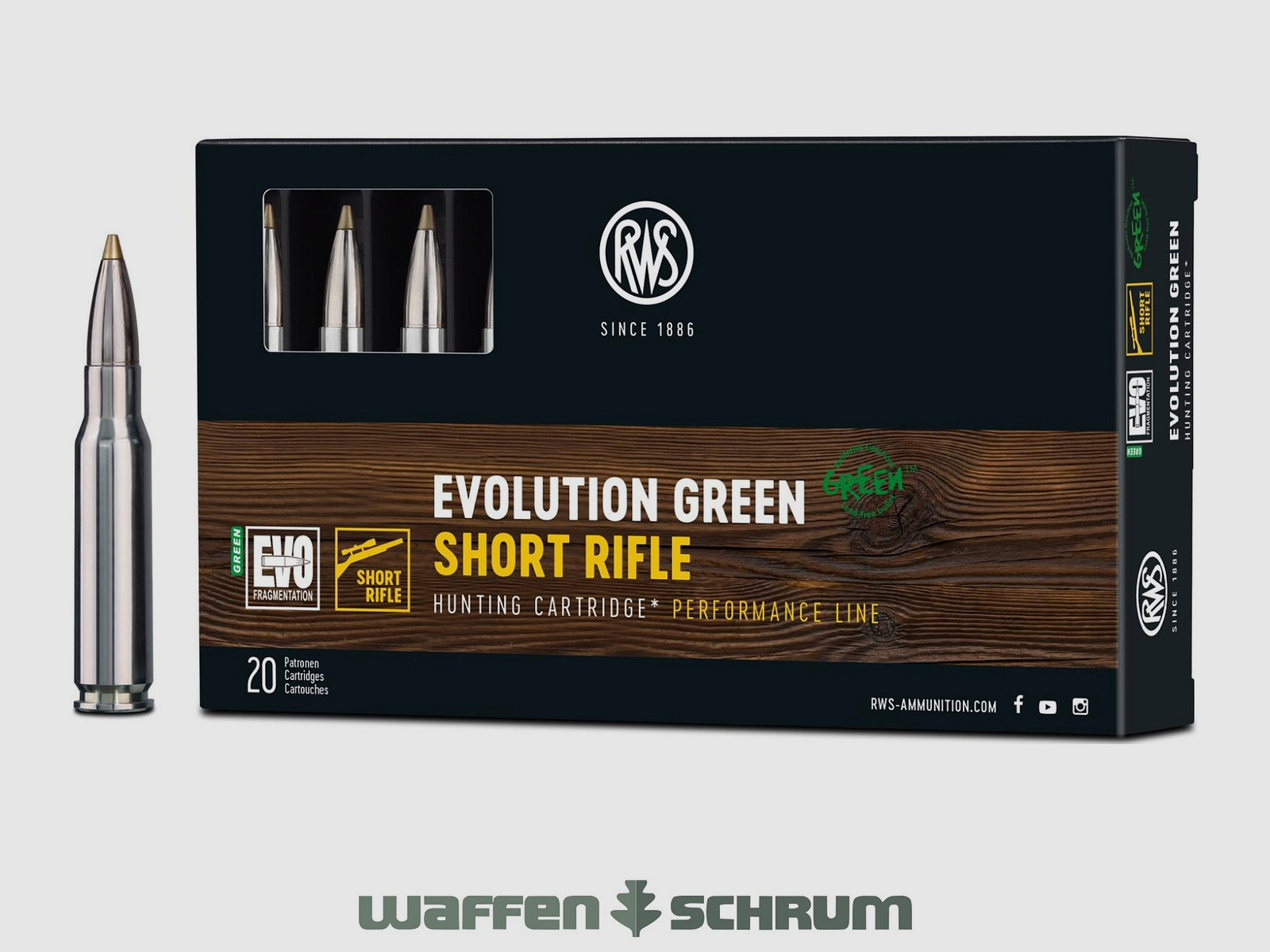 RWS Evo Green 9,0g - 139gr .308Win Short Rifle