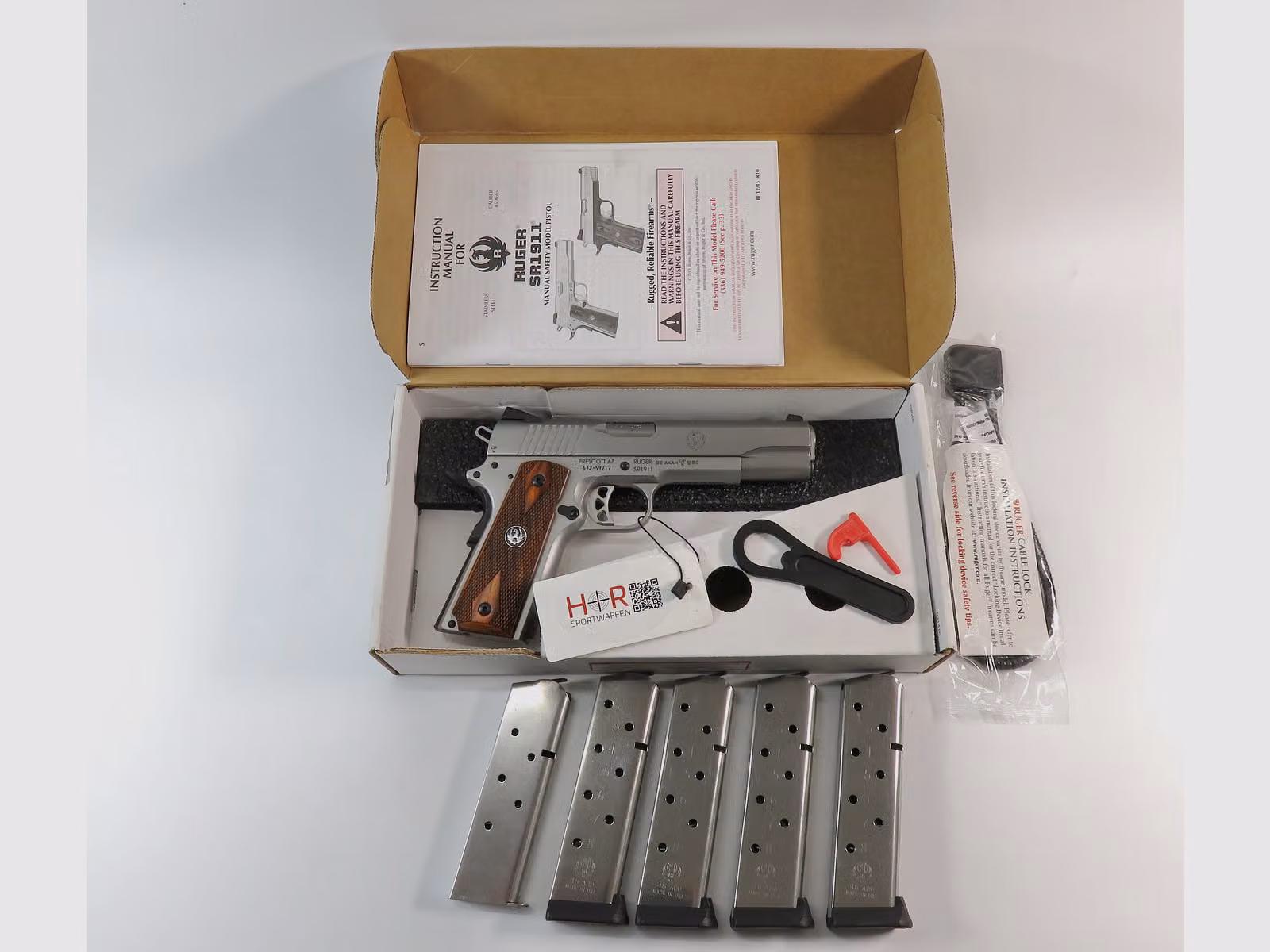 Ruger SR1911 Kaliber .45 Auto | 5 oryginalnych magazynków | Nowy, zdjęcie 4 z 13