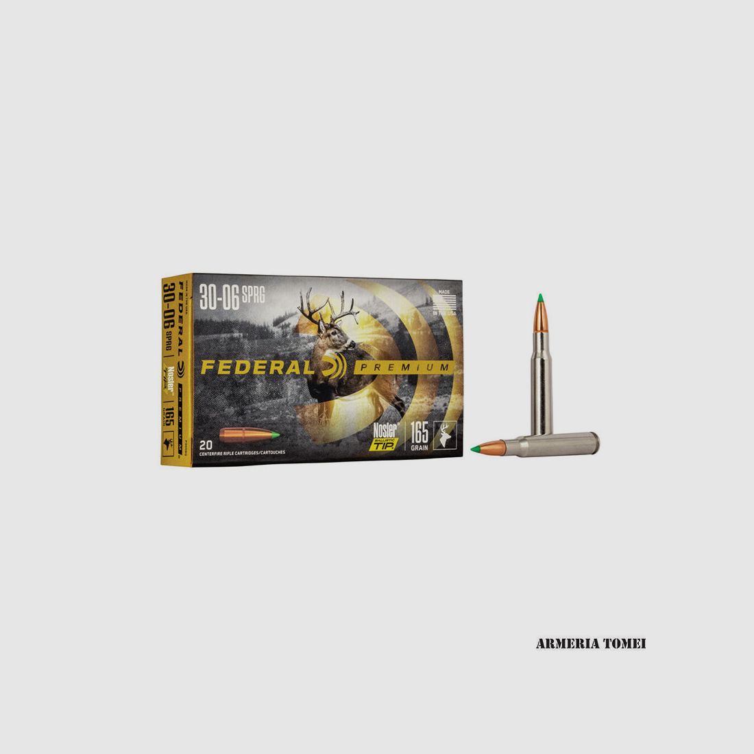 FEDERAL – PREMIUM 30-06 SPRINGFIELD 165GR NOSLER BALLISTIC TIP (P3006Q)