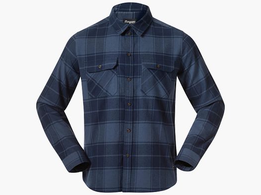 Bergans Nordmarka Flanela Męska Granite Blue/Navy Blue Check L