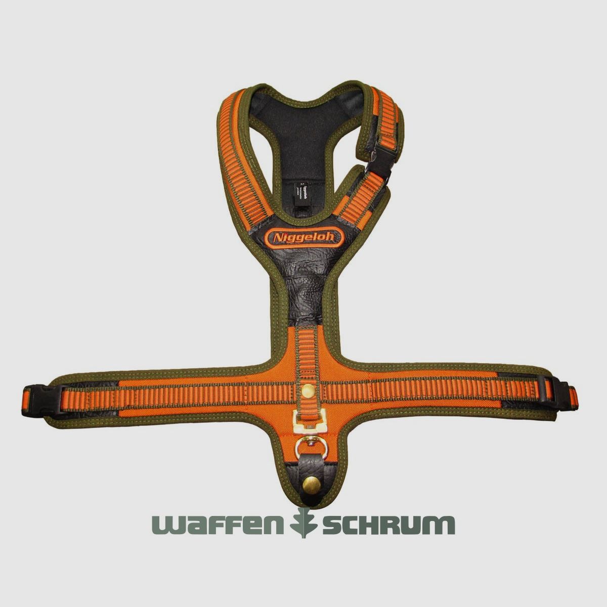 Niggeloh Hundegeschirr Follow orange/oliv