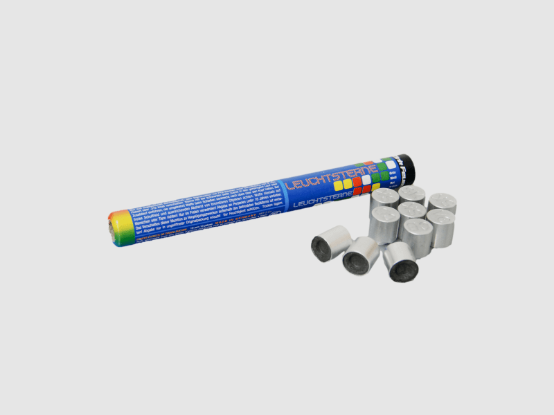 Zink Feuerwerk 4 Farben Signalsterne 10 Stk. 15 mm