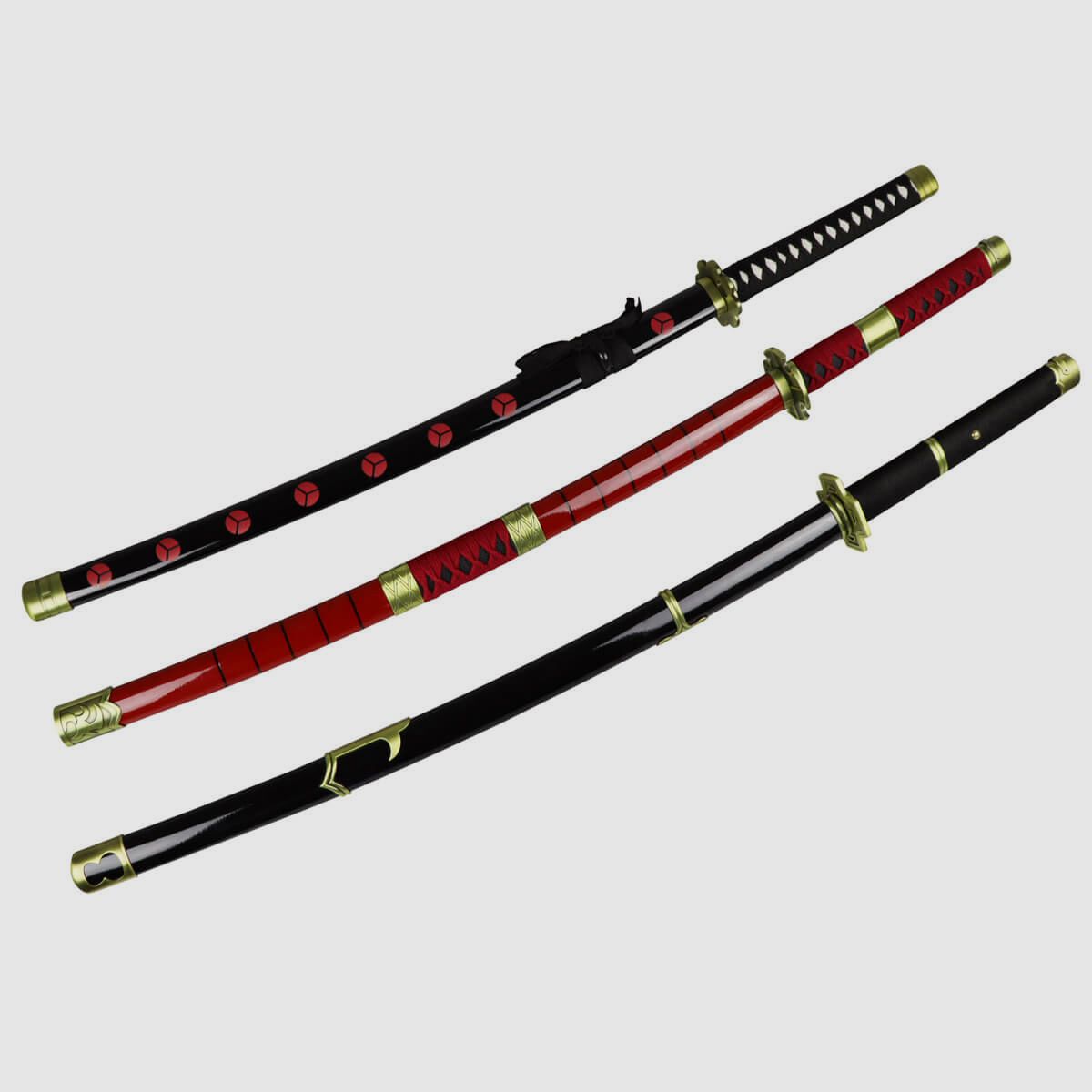 Roronoa Zoro Katana Set Samurai Schwerter stumpf