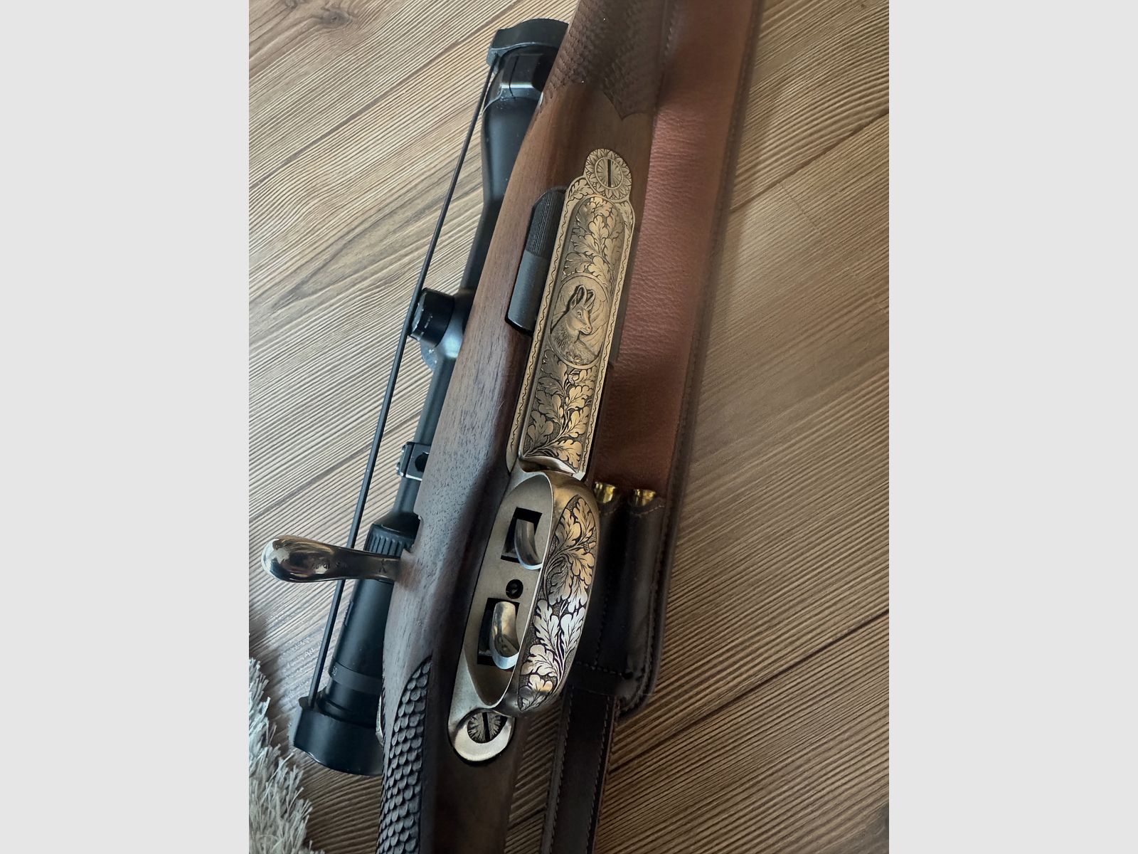 Steyr Mannlicher Luxus Repetierer .243 Win con pregiata incisione & Zeiss Victory HT