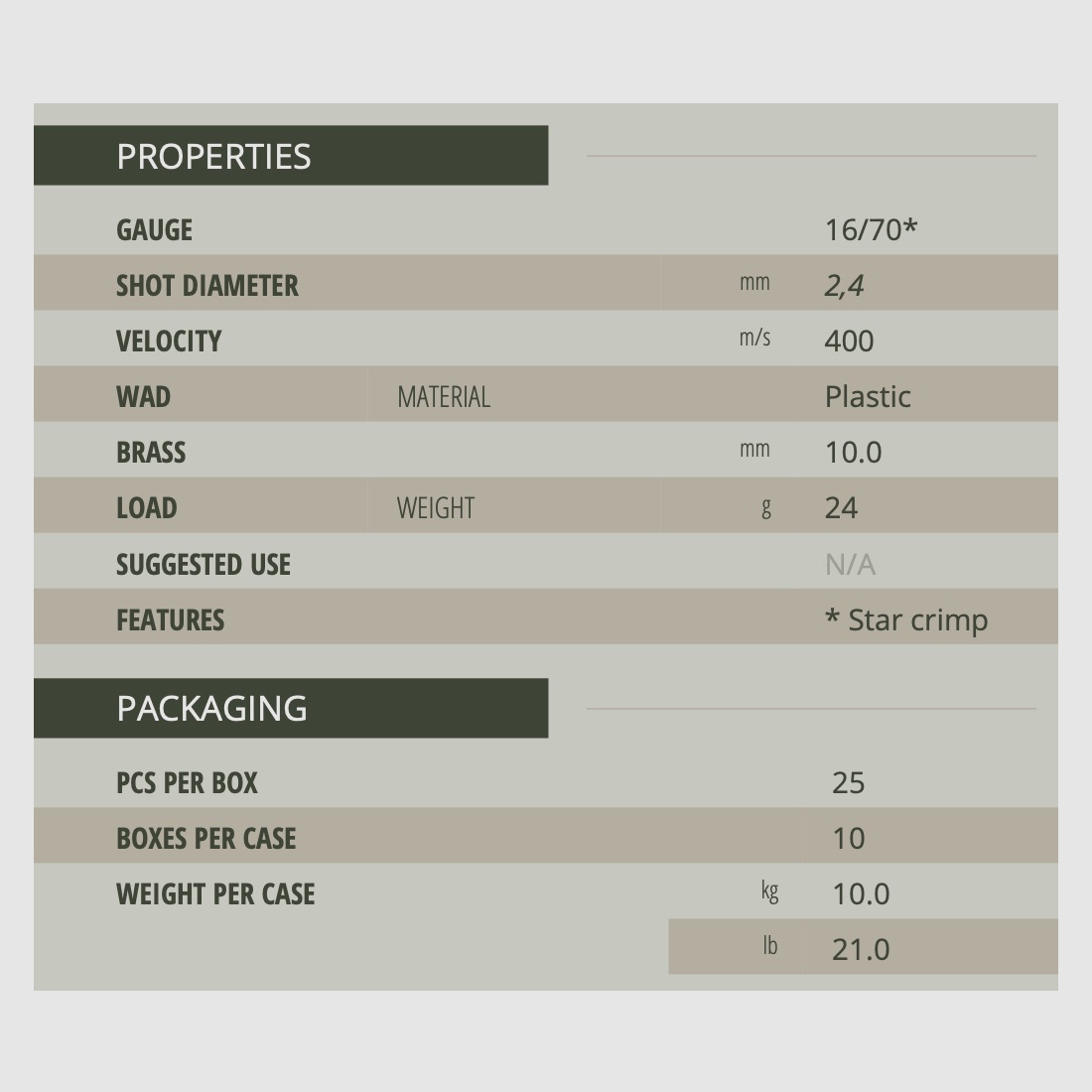 Sellier & Bellot 117391 16/70 Sport Trap 2.4mm 24g