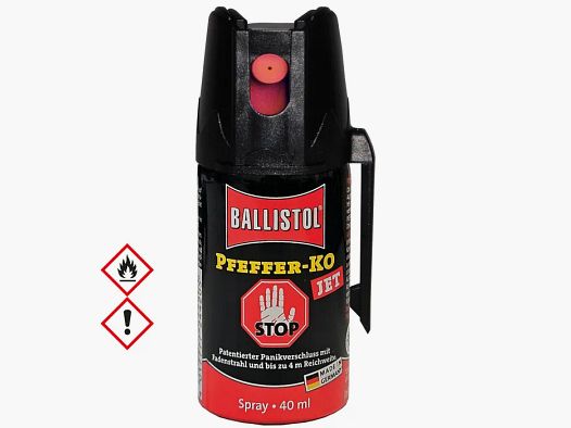 Spray de défense au poivre Klever K.O. JET (jet pulvérisé) 40 ml