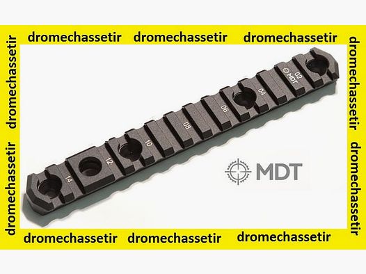 rail picatinny M-Lok, 16cm, avec emplacement QD, noir