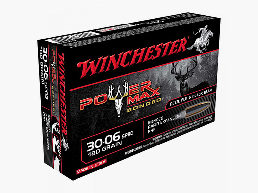 Winchester Power Max Bonded .30-06 Sprg. 180GR Bonded Rapid Expansion PHP 20 cartouches