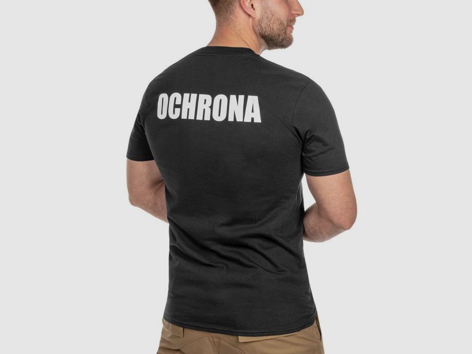 Koszulka T-shirt "Ochrona" - czarna, zdjęcie 3 z 5