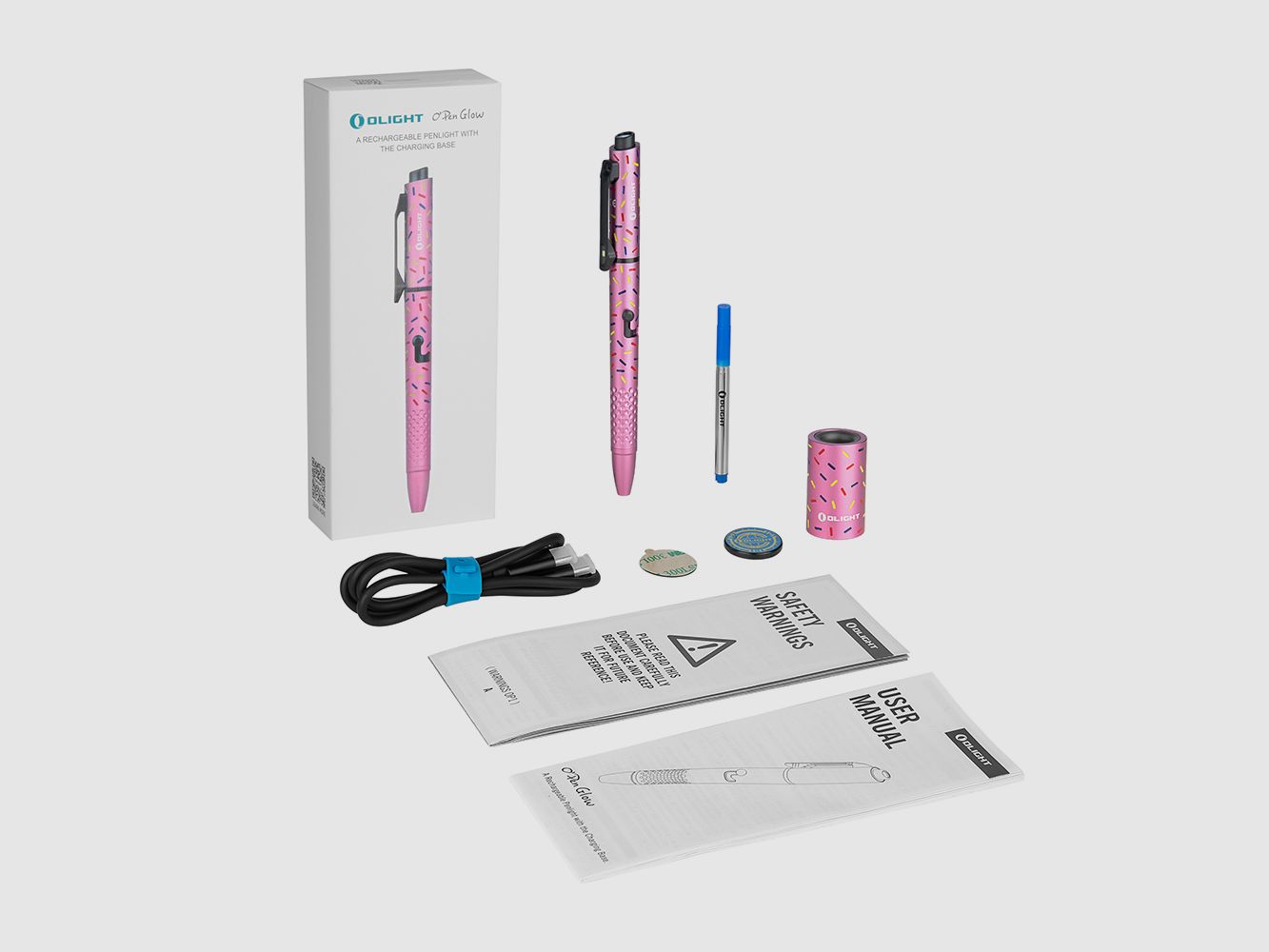 Długopis z latarką LED + zielonym laserem O’PEN GLOW Olight zielony-płatki śniegu, zdjęcie 22 z 29