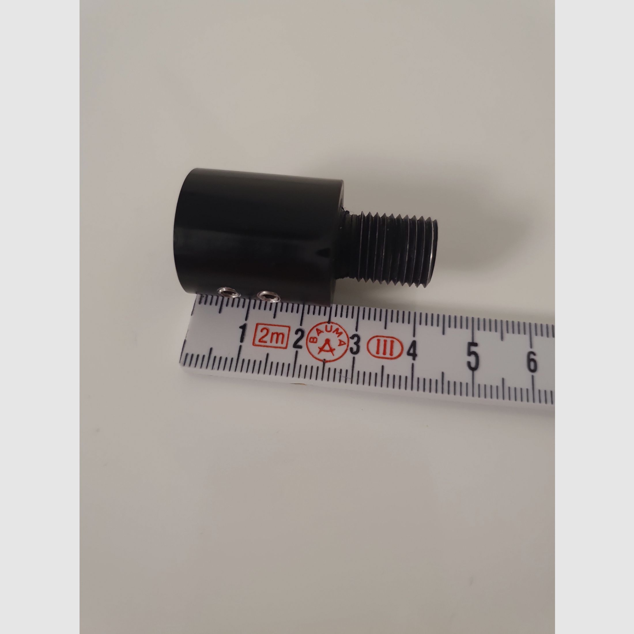 Universale Aufsteckbarer Schalldämpfer-Adapter für 15 mm Laufdurchmesser mit 1/2" UNF Gewinde