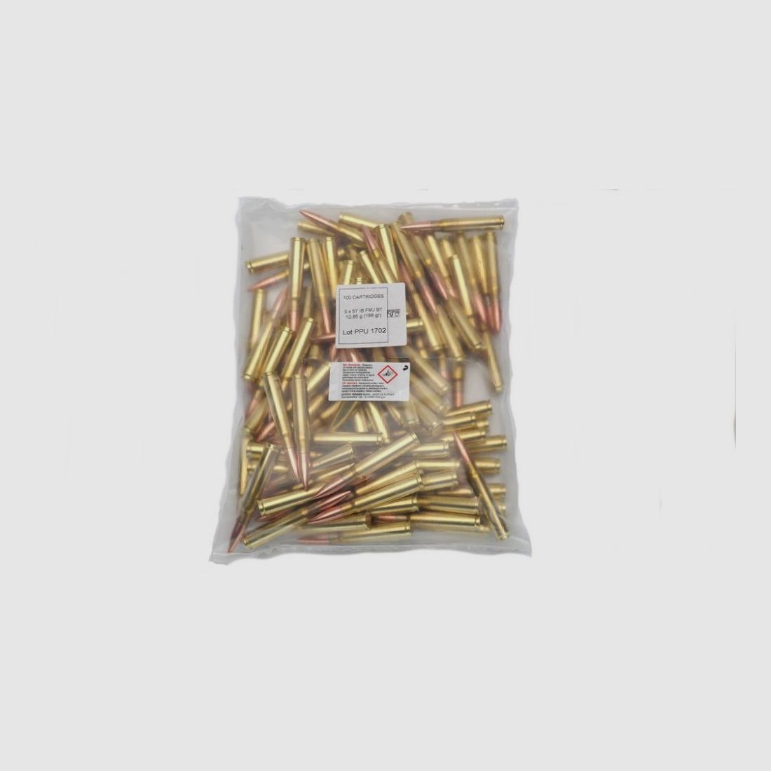 PPU Privi Partizan VM FMJ BT 198 grain 12.85 grams in 100 bulk pack IMMEDIATELY AVAILABLE - 8x57IS