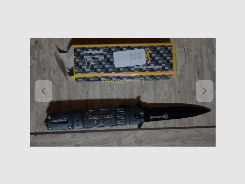 Neues Browning Messer stabiles Edelstahl klappmesser schwarz aus Sammlung mit Ovp
